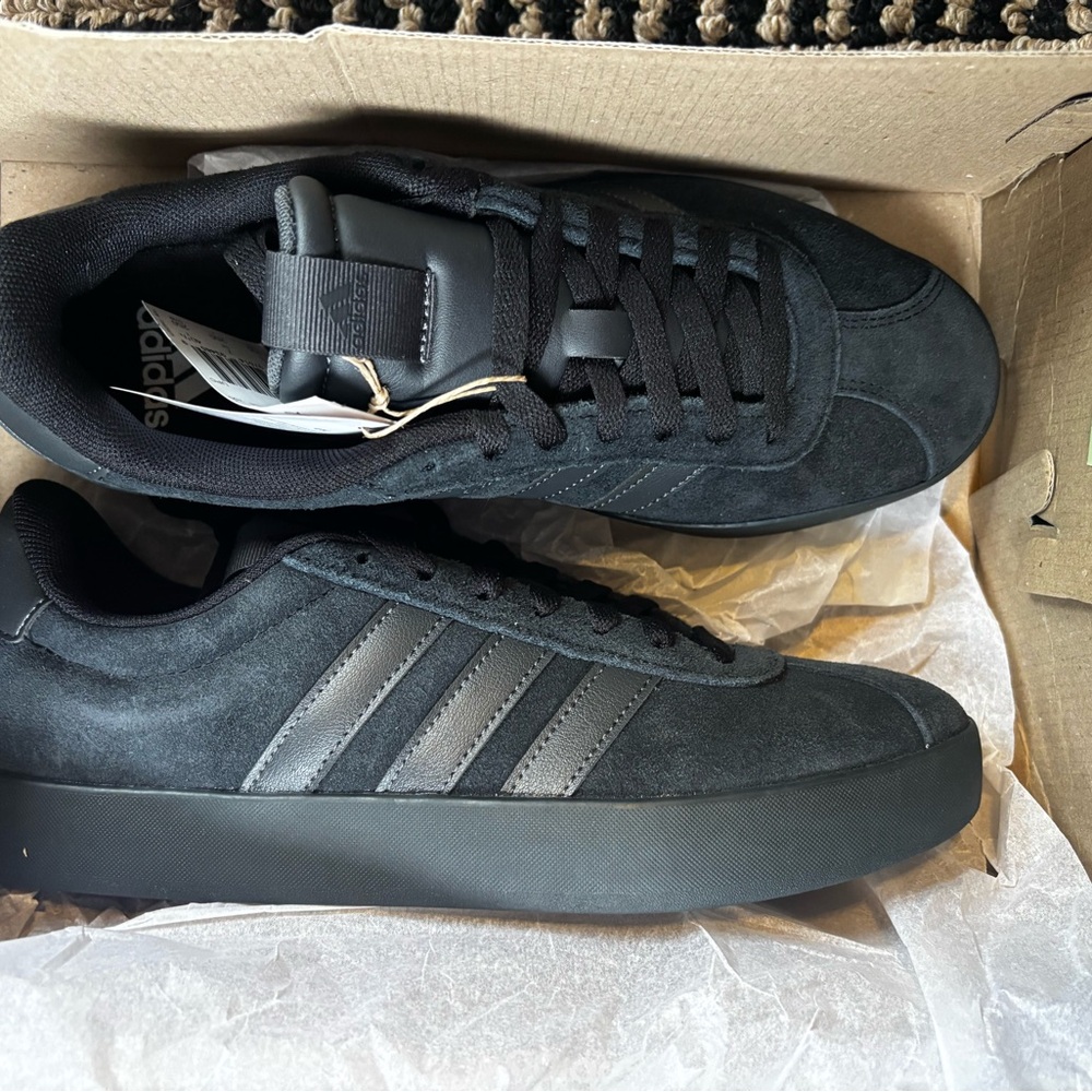 Adidas Black Suede Trainers
